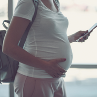 embarazada a bordo Luxair 