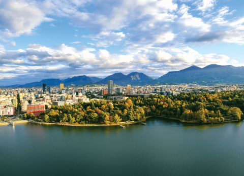 The Grand Park of Tirana and its Artificial Lake, a popular green retreat in the heart of the Albanian capital