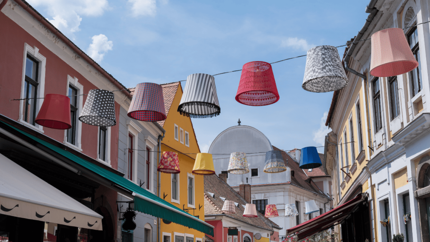 Street in Szentendre in Hungary
